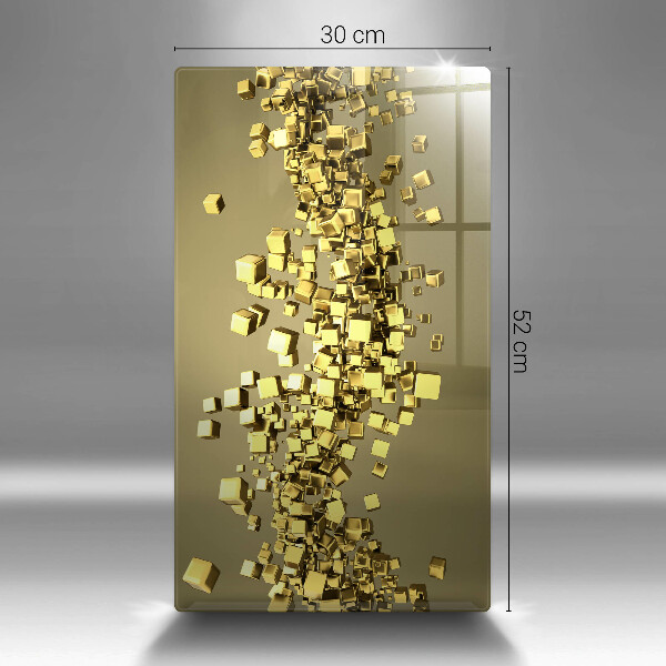 Steklena podloga za rezanje Abstraktna 3D geometrija