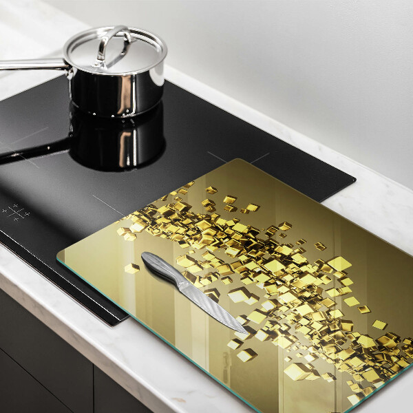 Steklena podloga za rezanje Abstraktna 3D geometrija