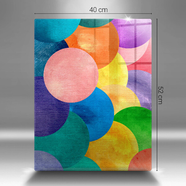 Steklena podloga za rezanje Pisani krogi