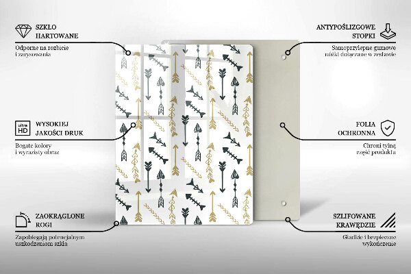 Steklena podloga za rezanje Pisani krogi