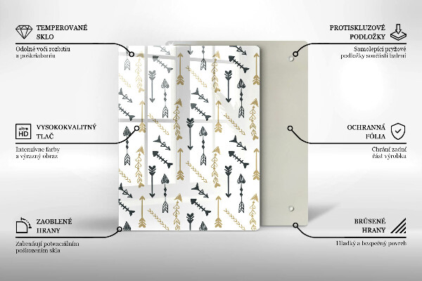 Steklena podloga za rezanje Pisani krogi