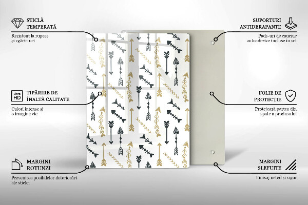 Steklena podloga za rezanje Pisani krogi