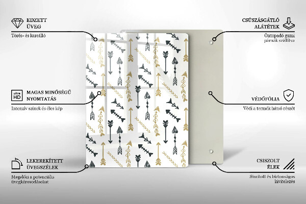 Steklena podloga za rezanje Pisani krogi