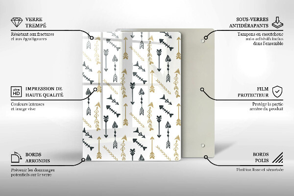 Steklena podloga za rezanje Pisani krogi