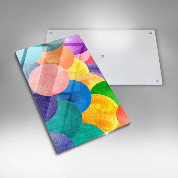 Steklena podloga za rezanje Pisani krogi