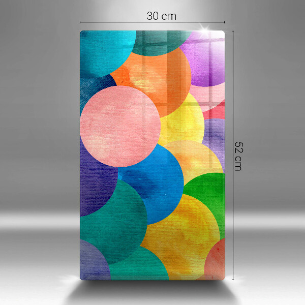 Steklena podloga za rezanje Pisani krogi