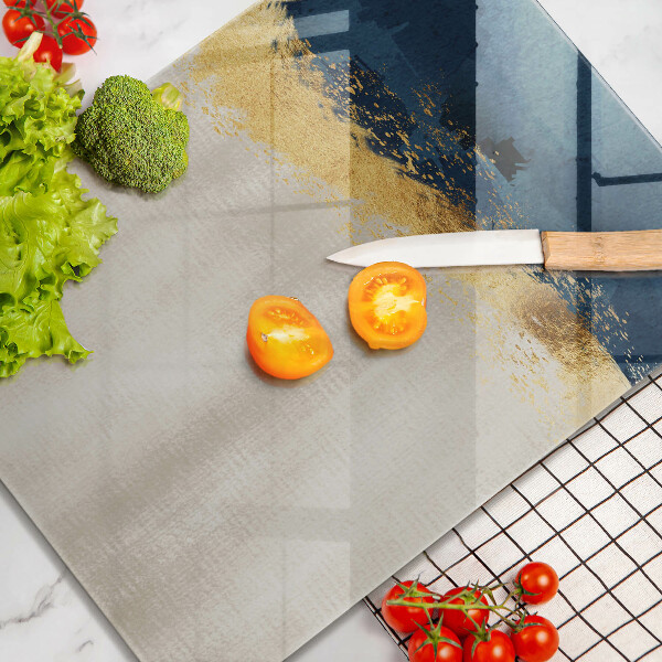 Steklena podloga za rezanje Zlata abstrakcija