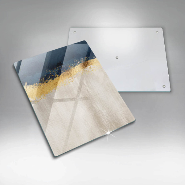 Steklena podloga za rezanje Zlata abstrakcija