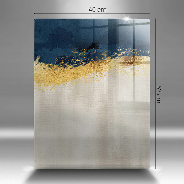 Steklena podloga za rezanje Zlata abstrakcija