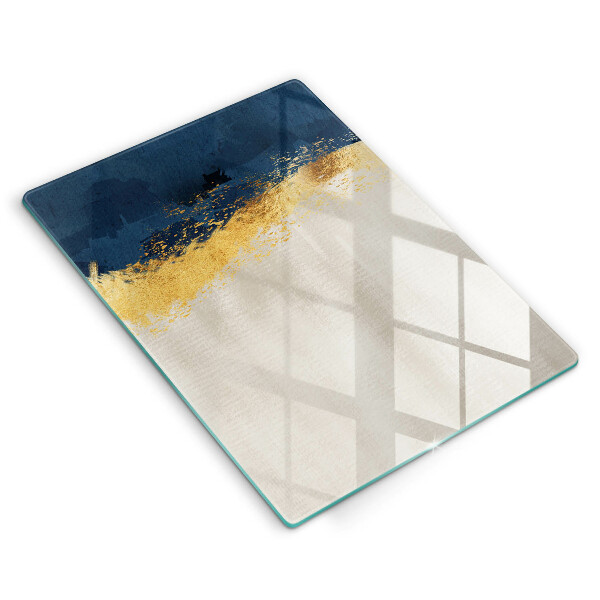 Steklena podloga za rezanje Zlata abstrakcija