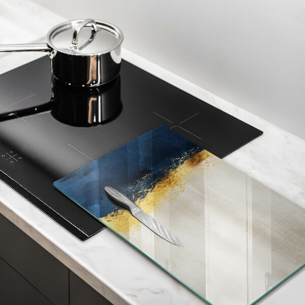 Steklena podloga za rezanje Zlata abstrakcija