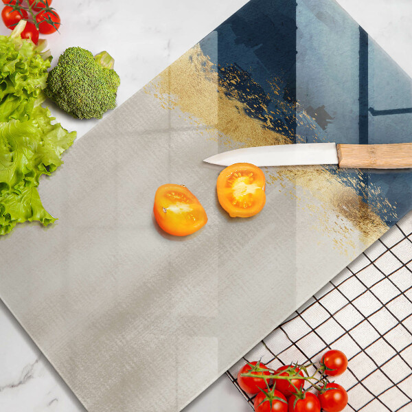 Steklena podloga za rezanje Zlata abstrakcija