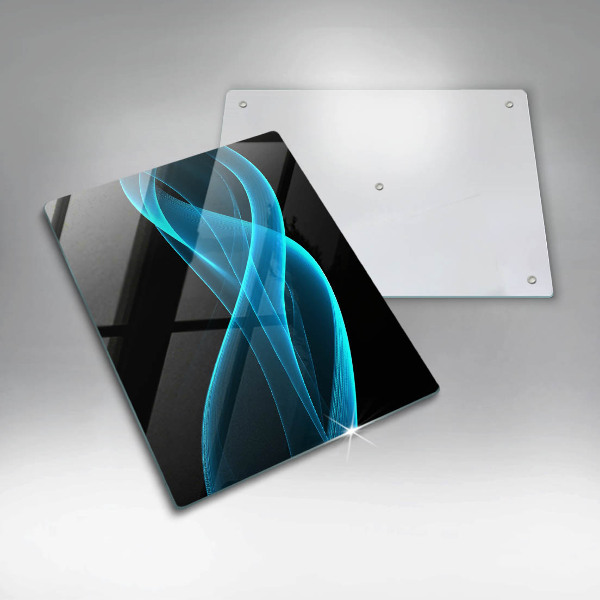 Steklena podloga za rezanje Modra abstrakcija