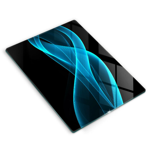 Steklena podloga za rezanje Modra abstrakcija