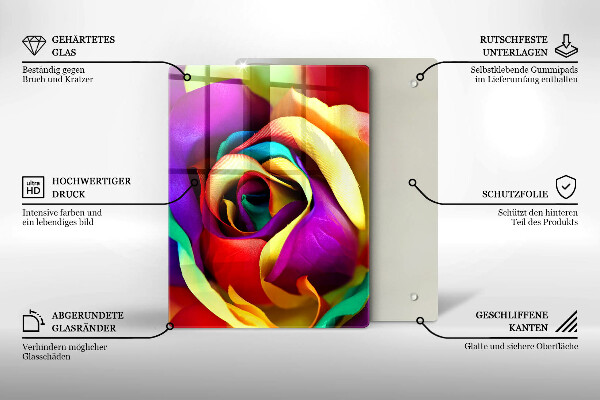 Steklena podloga za rezanje Modra abstrakcija