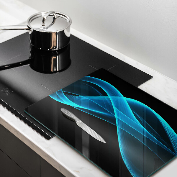 Steklena podloga za rezanje Modra abstrakcija