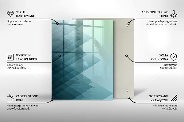 Steklena podloga za rezanje Nežno perje