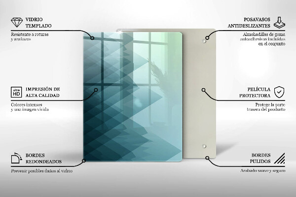 Steklena podloga za rezanje Nežno perje