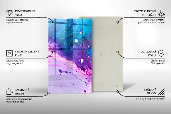 Steklena podloga za rezanje Abstraktna črnila