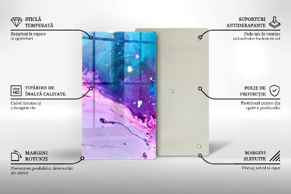 Steklena podloga za rezanje Abstraktna črnila