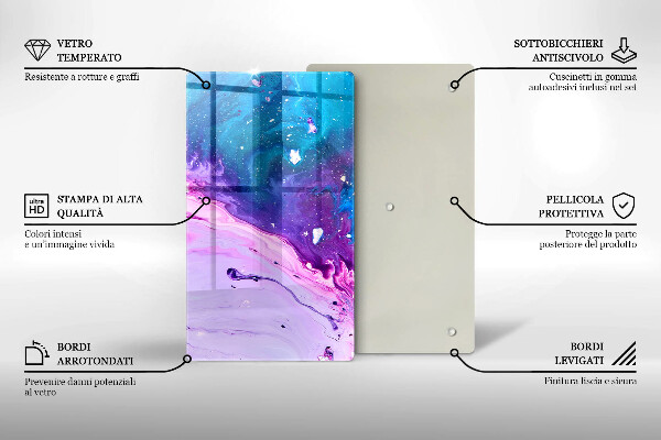 Steklena podloga za rezanje Abstraktna črnila