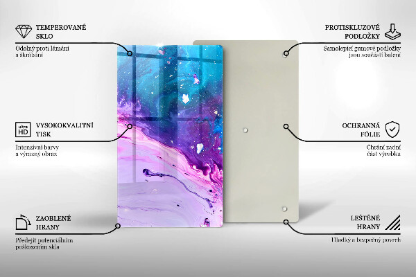 Steklena podloga za rezanje Abstraktna črnila