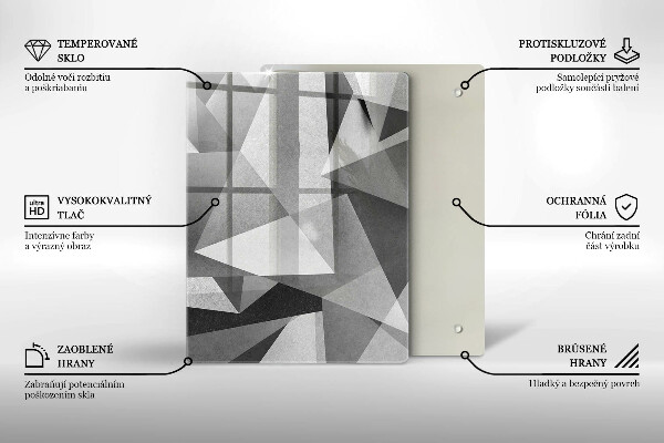 Steklena podloga za rezanje Abstraktna črnila