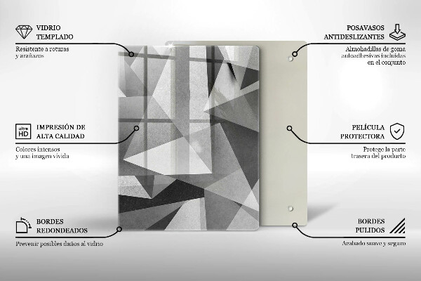 Steklena podloga za rezanje Abstraktna črnila