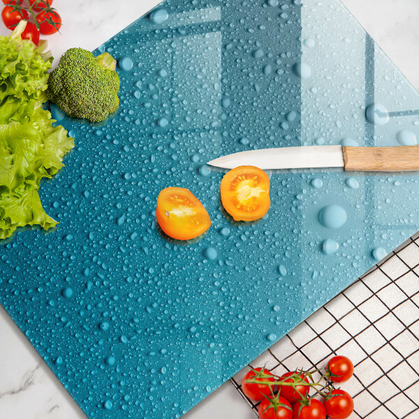 Steklena podloga za rezanje Kapljice vode