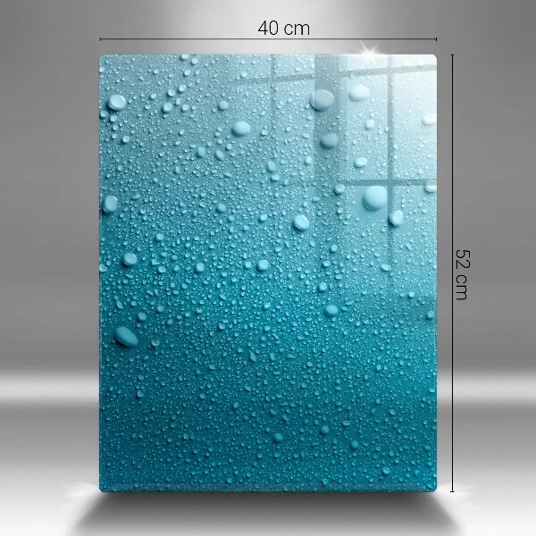 Steklena podloga za rezanje Kapljice vode