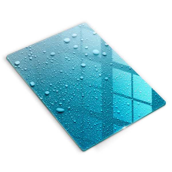 Steklena podloga za rezanje Kapljice vode