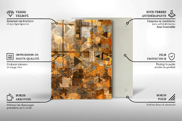 Steklena podloga za rezanje Kapljice vode
