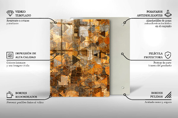 Steklena podloga za rezanje Kapljice vode