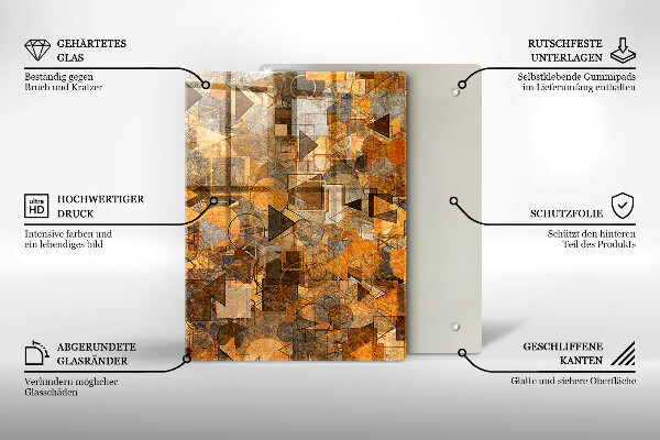 Steklena podloga za rezanje Kapljice vode