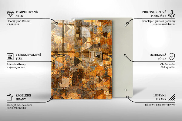 Steklena podloga za rezanje Kapljice vode