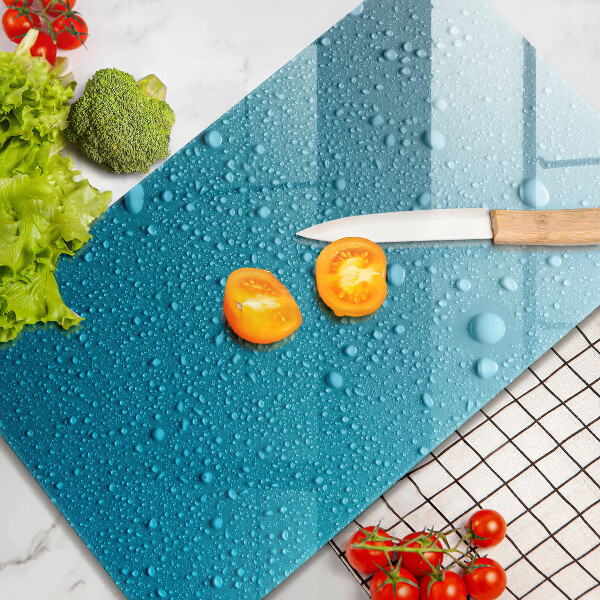 Steklena podloga za rezanje Kapljice vode