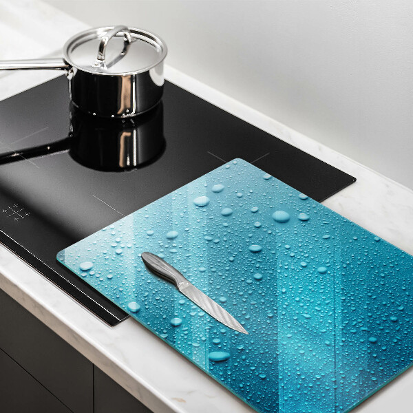 Steklena podloga za rezanje Kapljice vode
