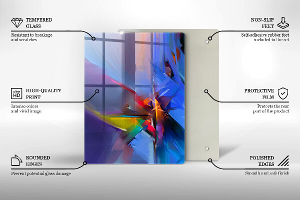 Steklena podloga za rezanje Puhasto perje