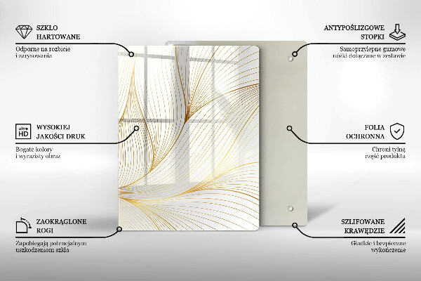 Steklena podloga za rezanje Abstraktni 3D kvadrati