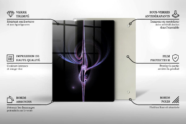 Steklena podloga za rezanje Moderna abstrakcija