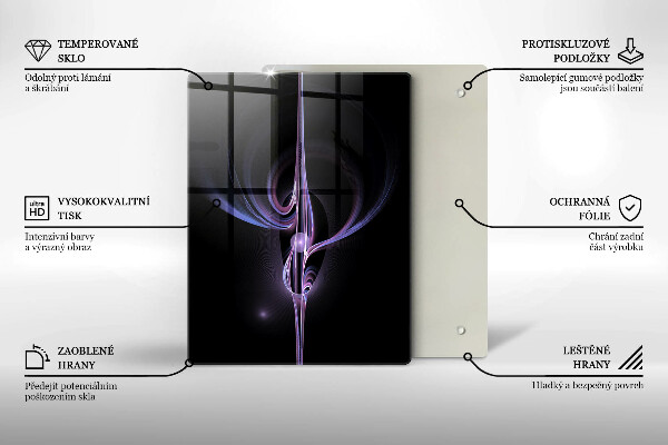 Steklena podloga za rezanje Moderna abstrakcija