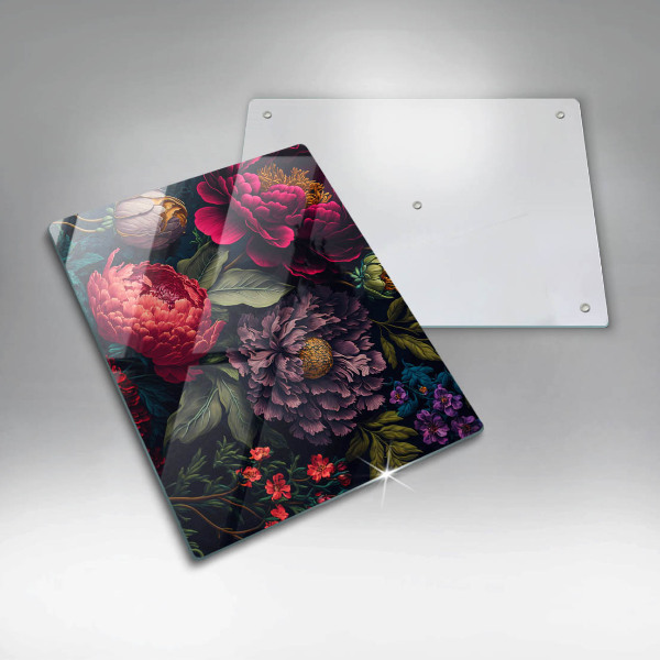 Steklena podloga za rezanje Lepe rože