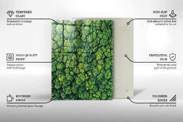 Steklena podloga za rezanje Lepe rože