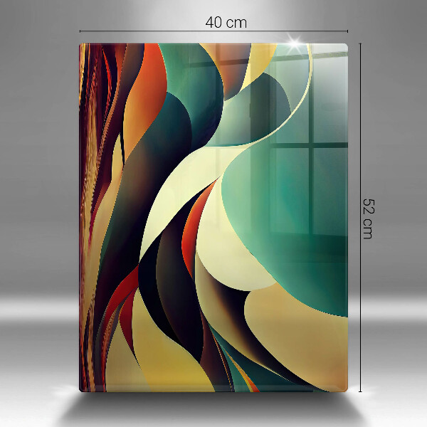 Steklena podloga za rezanje Abstrakcija oblike