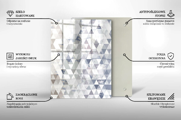 Steklena podloga za rezanje Abstrakcija oblike