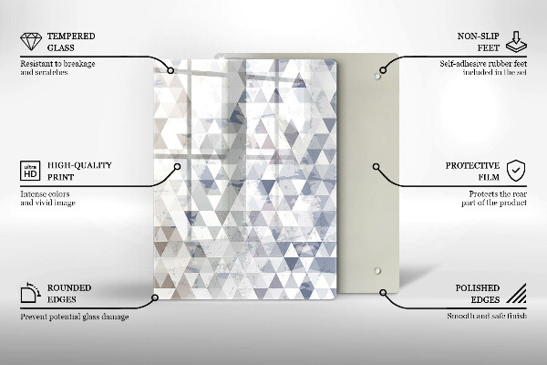 Steklena podloga za rezanje Abstrakcija oblike