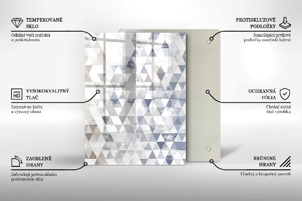 Steklena podloga za rezanje Abstrakcija oblike