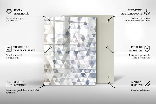 Steklena podloga za rezanje Abstrakcija oblike