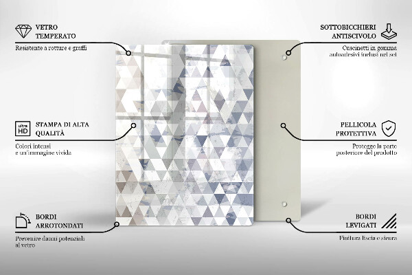 Steklena podloga za rezanje Abstrakcija oblike