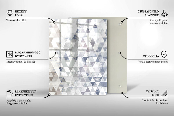 Steklena podloga za rezanje Abstrakcija oblike